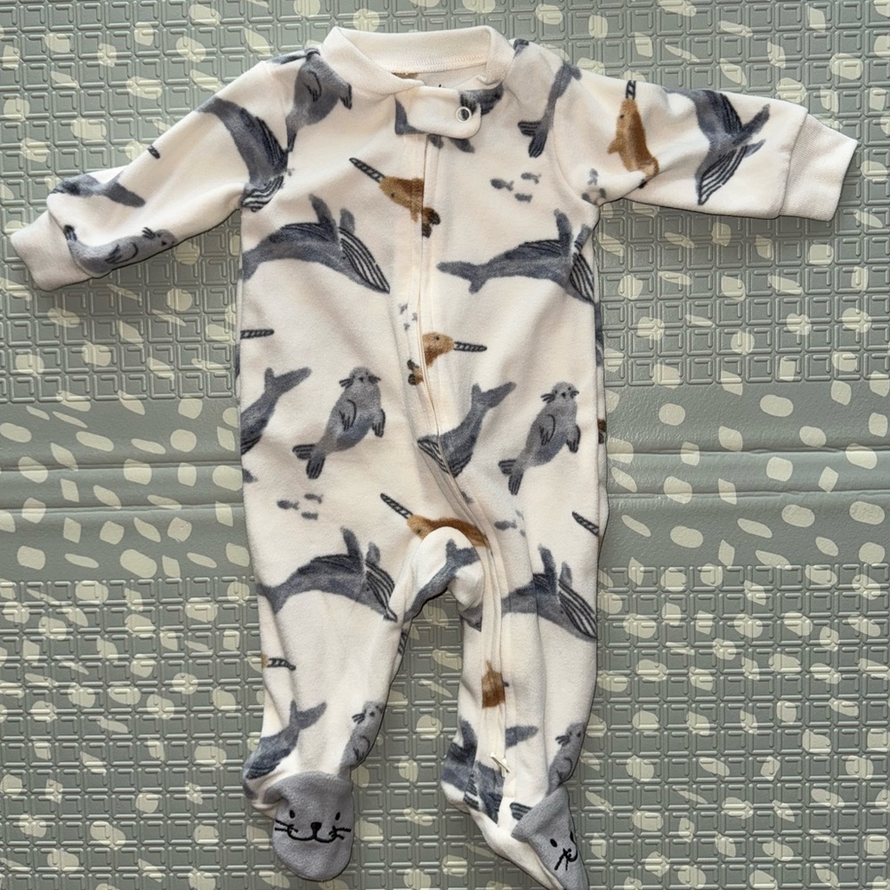 Carters Unisex Nautical Footie Onesie 0-3 Months